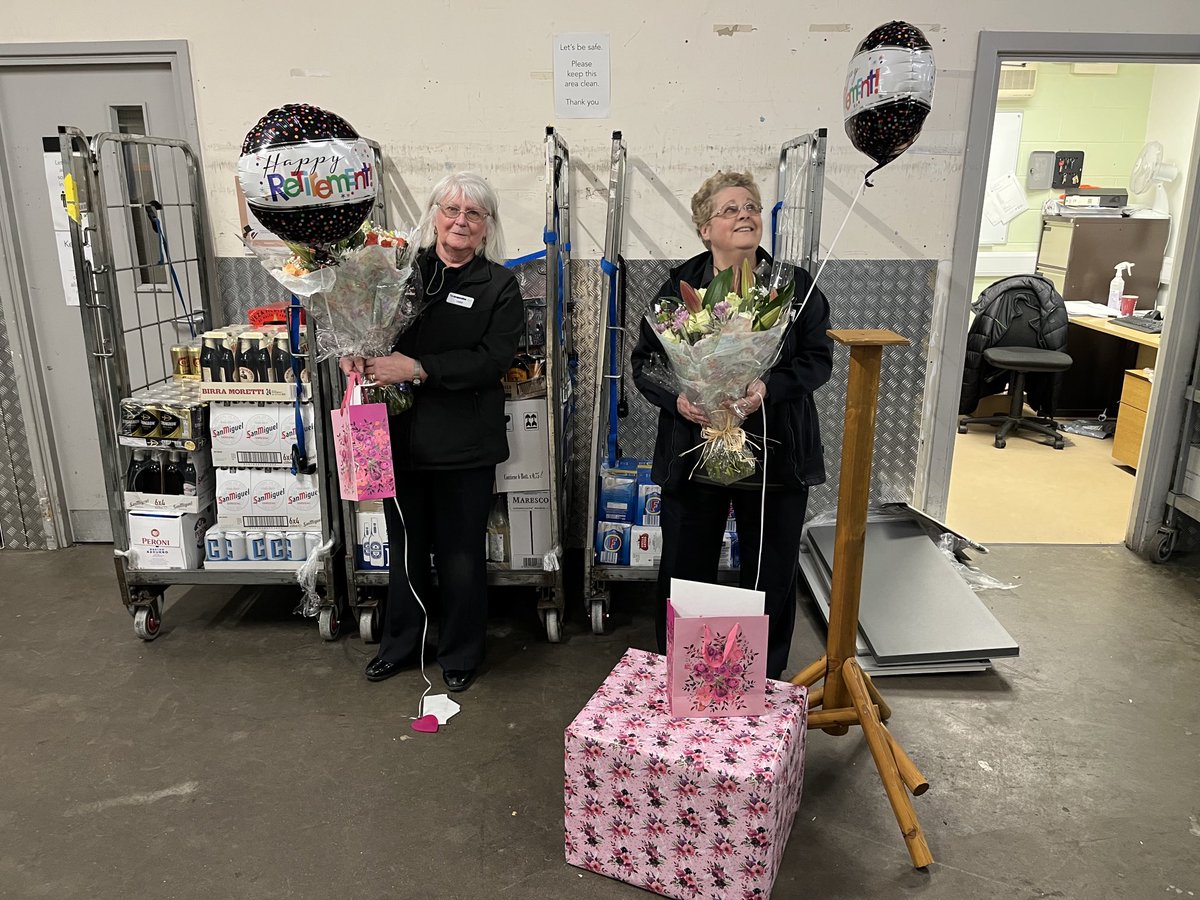 Two fantastic ladies who have retired from CEC today, Lesley 28 years at Castle Donington and Carol 13 years, you will both be missed dearly and thanks for all your hard work, enjoy the start of your new lives ⁦<a href="/ClaireKoziol/">Claire Koziol</a>⁩ ⁦<a href="/adamleewaudby/">Adam Waudby</a>⁩ ⁦<a href="/mycoopfood/">Central Co-op Food</a>⁩
