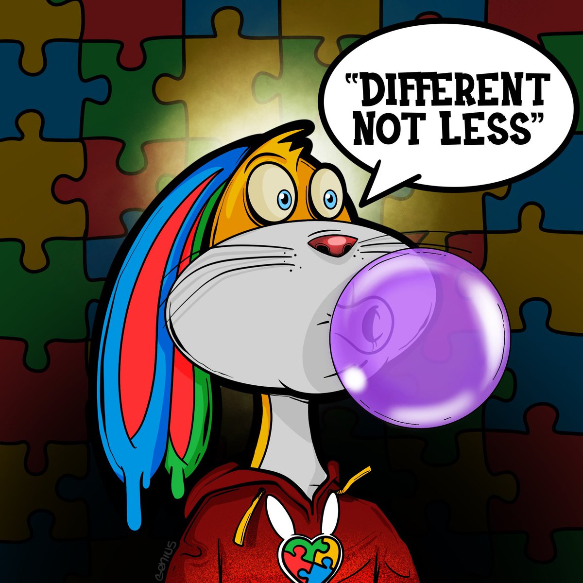 ElRealGenius's tweet photo. April Autism Awareness Month-
Everybody has a heart that can be touched by something. - Naoki Higashida   “Be Aware!”-Genius  @ElRealGenius @Ugonzo_art @MadHareSociety @PsychoKittiesOG “Thru art we’ll be that change.”-Genius Please RT and spread the love! https://t.co/NuOdyFUzkc