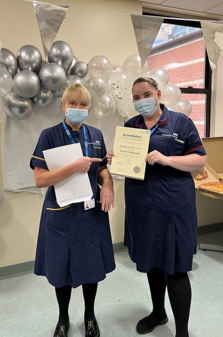 NMGHED's tweet photo. Today we celebrated our silver accreditation result with our amazing team as we received our silver standard certificate. https://t.co/hviPeaGYkN