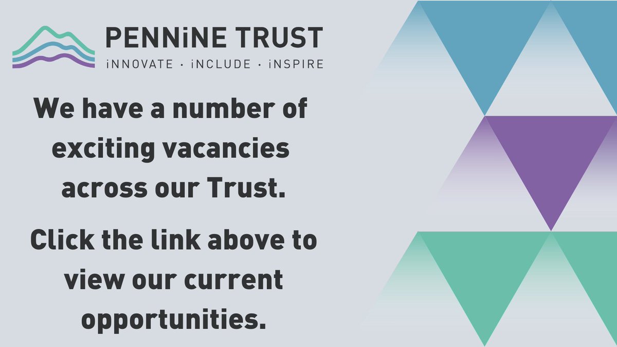 To view current vacancies across the Trust, please click here: penninetrust.org/page/?title=va… #educationcareers #teaching #nonteaching #makeadifference #vacancies #viewhere