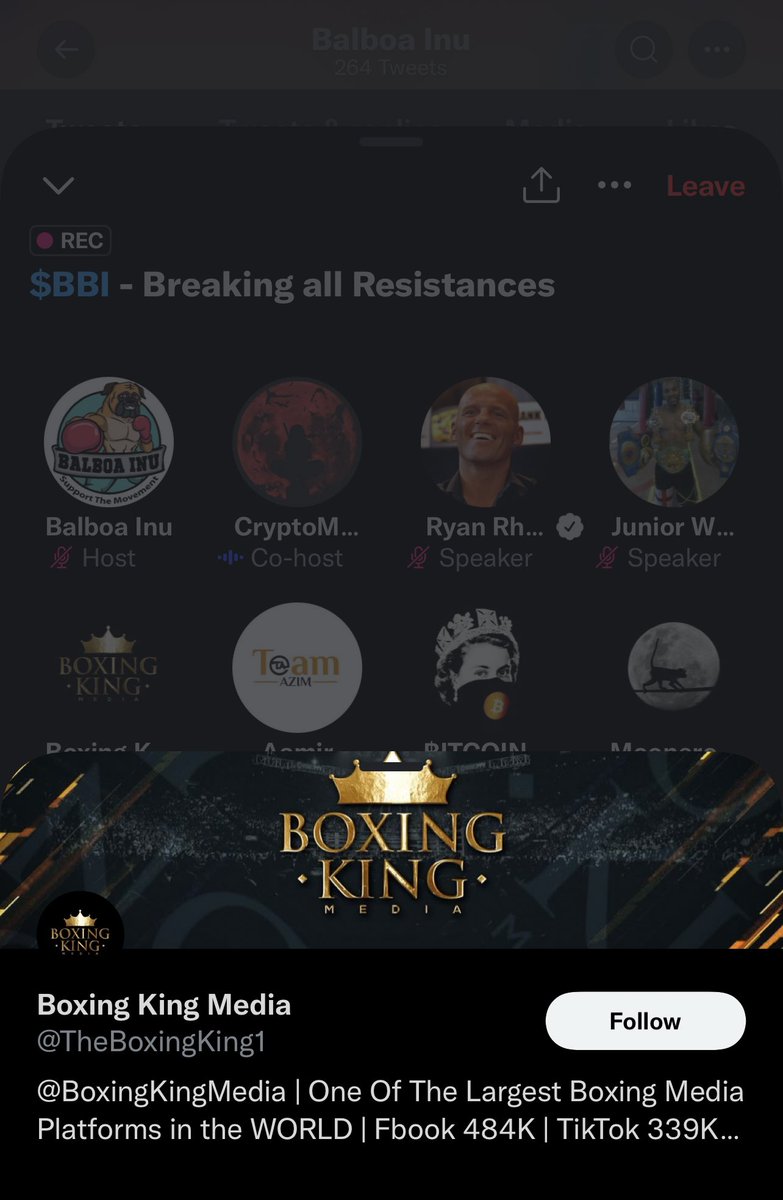 BITCOINTRAPPER's tweet photo. $BBI IS LEGIT AF @balboa_inu 

Projects barely begun we’ve had shoutouts from Naseem Hamed, @JrWitter in VC,Ryan Rhodes @26RLR Boxing King, Team Azim, @2SlickChris @adamsuperkid @HassanTheHitman NEW FIGHTER LOCKED IN TBA SOON. Apparently it’s a massive one. Stay tuned https://t.co/e3m84gtITk