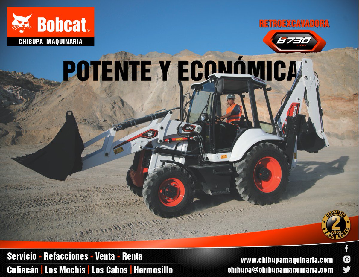 Chibupa's tweet photo. La más potente, económica y con el mayor alcance en su clase: Retroexcavadora B730 R.
La potencia del motor diesel turbo (100 hp) y la capacidad de su cucharon frontal (1.1 m³/3,232 kg de carga) la hacen una bestia para trabajar.
¡Visítenos!
#Chibupa #Bobcat #Retro #B730 https://t.co/efgZicx433