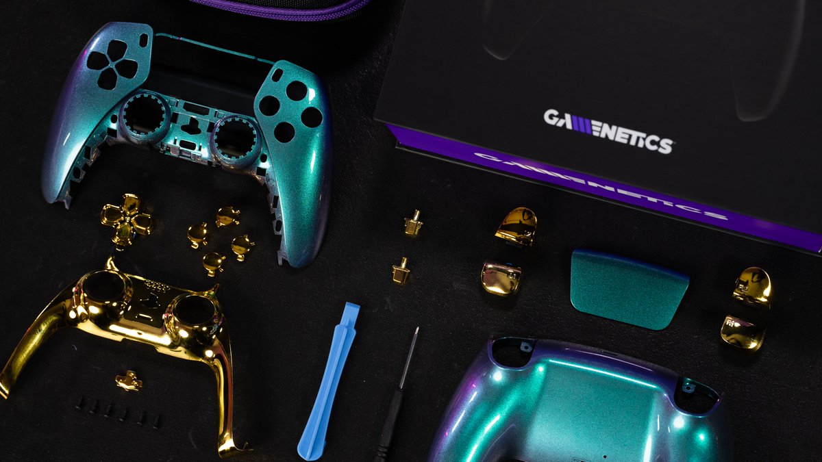 Gameneticshq's tweet photo. Gamenetics DIY Kit's for PS5 and Xbox Series X/S now LIVE @ https://t.co/QfZNmUYbv7! 👀

We have an accompanying step by step beginner friendly tutorial video on our DIY YouTube channel!

Let us know what you think, and what color combinations you'd like to see next!🔥 https://t.co/zmvhE5wpvO