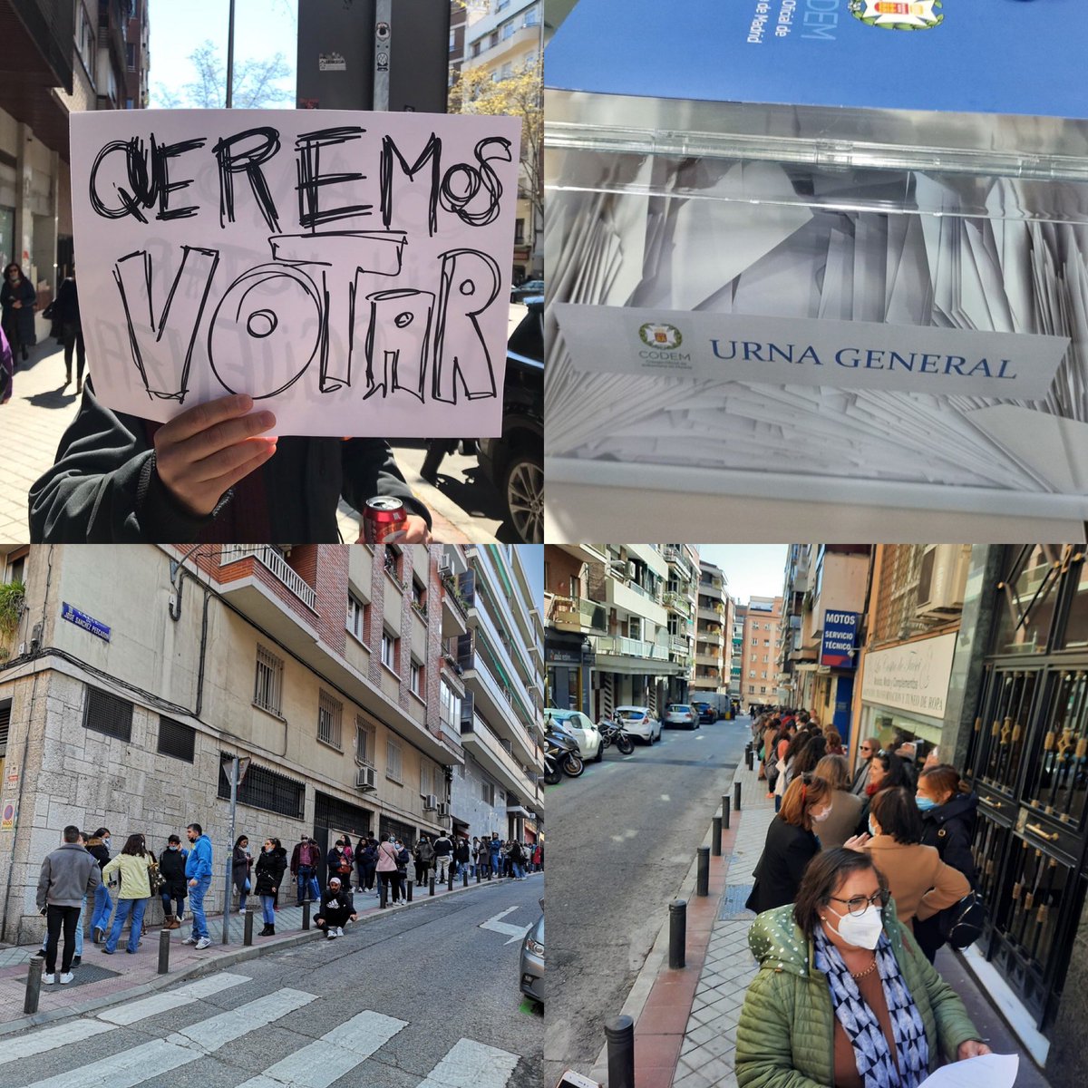 enfermeratweet's tweet photo. Las enfermeras de Madrid no se merecen lo que esta pasando hoy en las elecciones del @MadridCODEM.

La organización es un desastre. Solo 1 urna para votar 55.000 enfermeras.

Increíble que esto pase en un colegio profesional. 

Estamos con vosotras compañeras.

#EleccionesCODEM https://t.co/3EdWZ6Sxyz