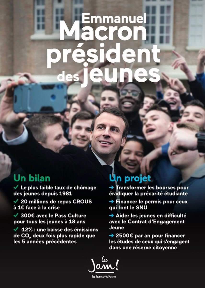 JarnoQ's tweet photo. J’ai 20 ans, et dimanche 10 avril 2022, je voterai pour Emmanuel #Macron. @avecvous 
#JevoteMacron #MacronTF1 #presidentielles2022 https://t.co/IYhBsOxdjk