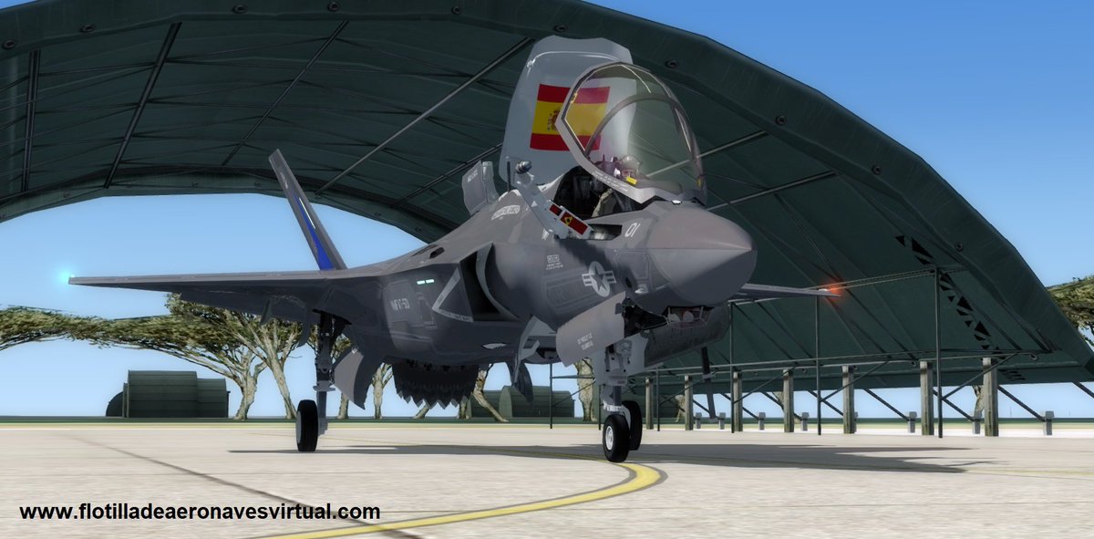 FLOANVirtual's tweet photo. #F35BCombatReady⚔️✈️ Vuelo de un ✈️#F35B #LightningII del #VMFAT501 (#WarLords⚔️) de @USMarines⚓⚔️🇺🇸 en #MCASBeaufort (#KNBC #SouthCarolina); allí nos capacitamos para volar los futuros ✈️ de @Armada_esp ⚓🇪🇸 en la #DuodecimaEscuadrilla de nuestra @FLOANVirtual ✈️🚁⚓🇪🇸 https://t.co/2MKYTmotEP