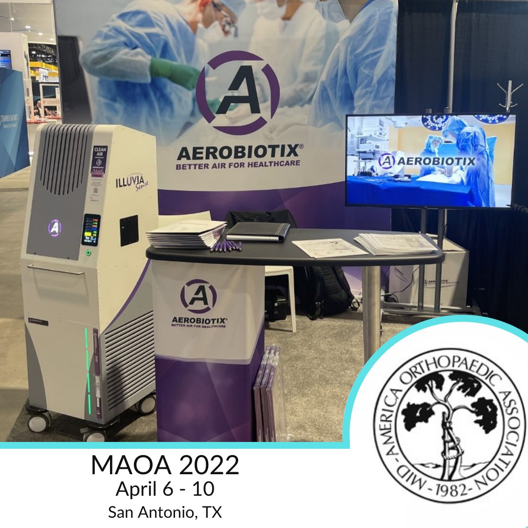 Aerobiotix's tweet photo. Join us at MAOA to learn more about what our clean air technology can do for your OR. Visit us at Booth #12! Check out https://t.co/aGboV6OZ0e for more ways to connect. #Aerobiotix #cleanair #elevateyourair #ultracleansurgery https://t.co/1UQpahyoVV