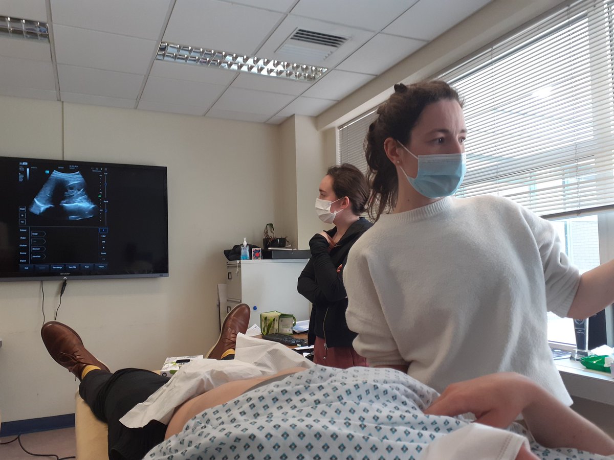 Trinity med student team SuperSonic putting it all together with the RUSH exam ahead of #sonogames next week! Technical &amp; cognitive skills training with #simulation scenarios &amp; using the big screen for team learning. Amazing accomplishment in competent performance of #pocus! 🙌👏