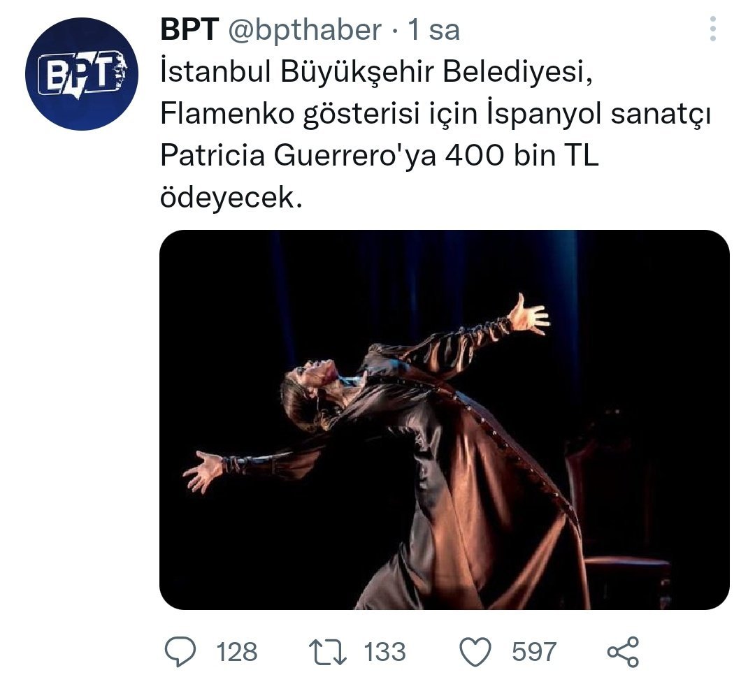 DEZENFORMASYON UYARISI 

Patricia Guerrero gösterisi biletli bir etkinlik olup, sanatçıya İBB bütçesinden para ödenmeyecek.