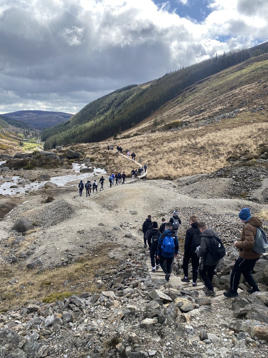 ciaranreade's tweet photo. An active few days in Glendalough with our TYs as part of their @GaisceAward! Huge thanks to Ms Caherly for arranging it! Great fun, lots of laughter &amp; another opportunity to bond! @stjosephsrush @SCaherly @msdonnellymaths @ceist1 @LouiseNiChon 🥾⛰ https://t.co/4xIwBW6zwn
