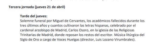 #Cervantes fue excomulgado tres veces por las autoridades católicas de la época por intentar recaudar #impuestos a la institución.

La #RAE va a celebrar el 31 de abril un funeral católico solemne por Cervantes y otros académicos fallecidos como parte de la #SemanaCervantina 😒