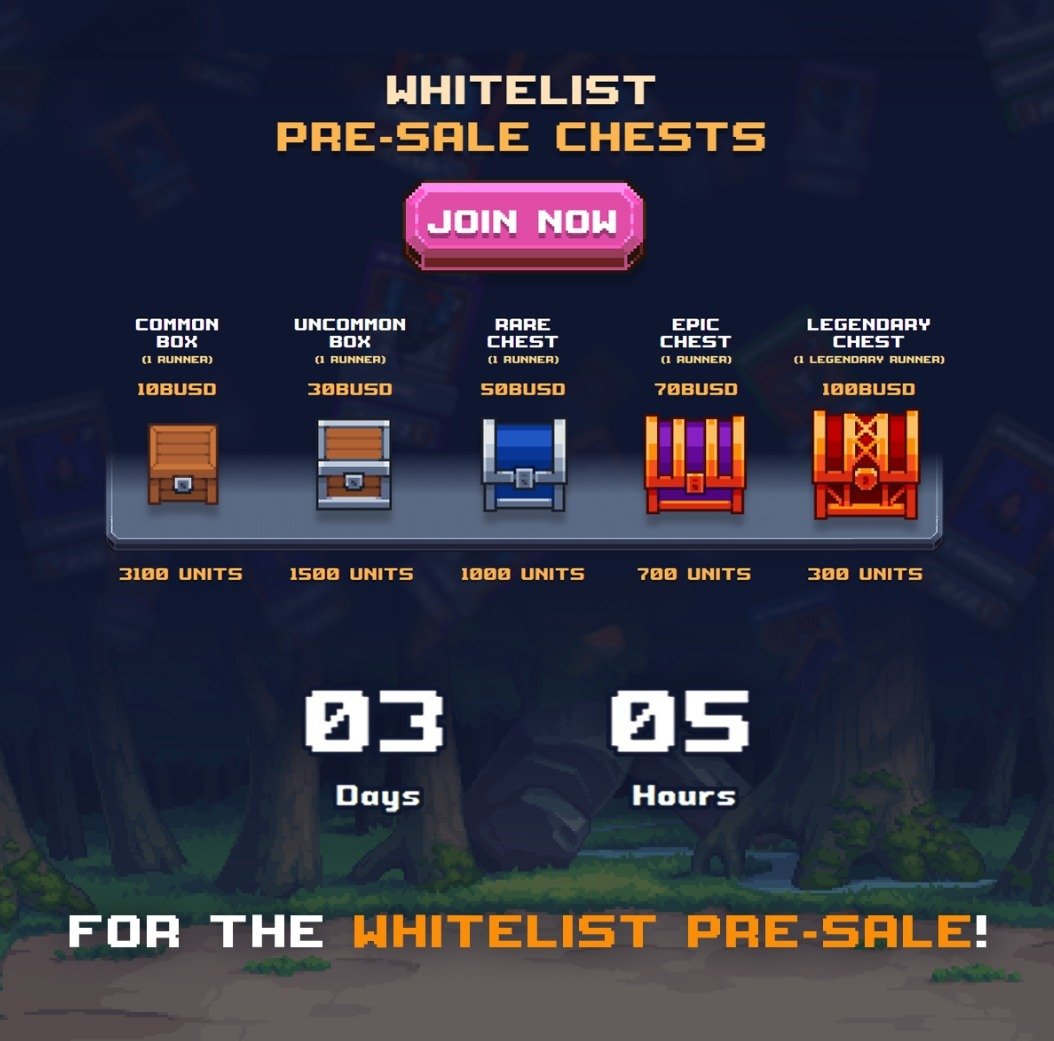 Get ready! In approximately 3 days you will be able to enter the Pre-Sale session on our official website and check if you are on our Whitelist!

Stay tuned on our telegram announcement channel: t.me/RunnerLandAnno…

See you soon, Runners!