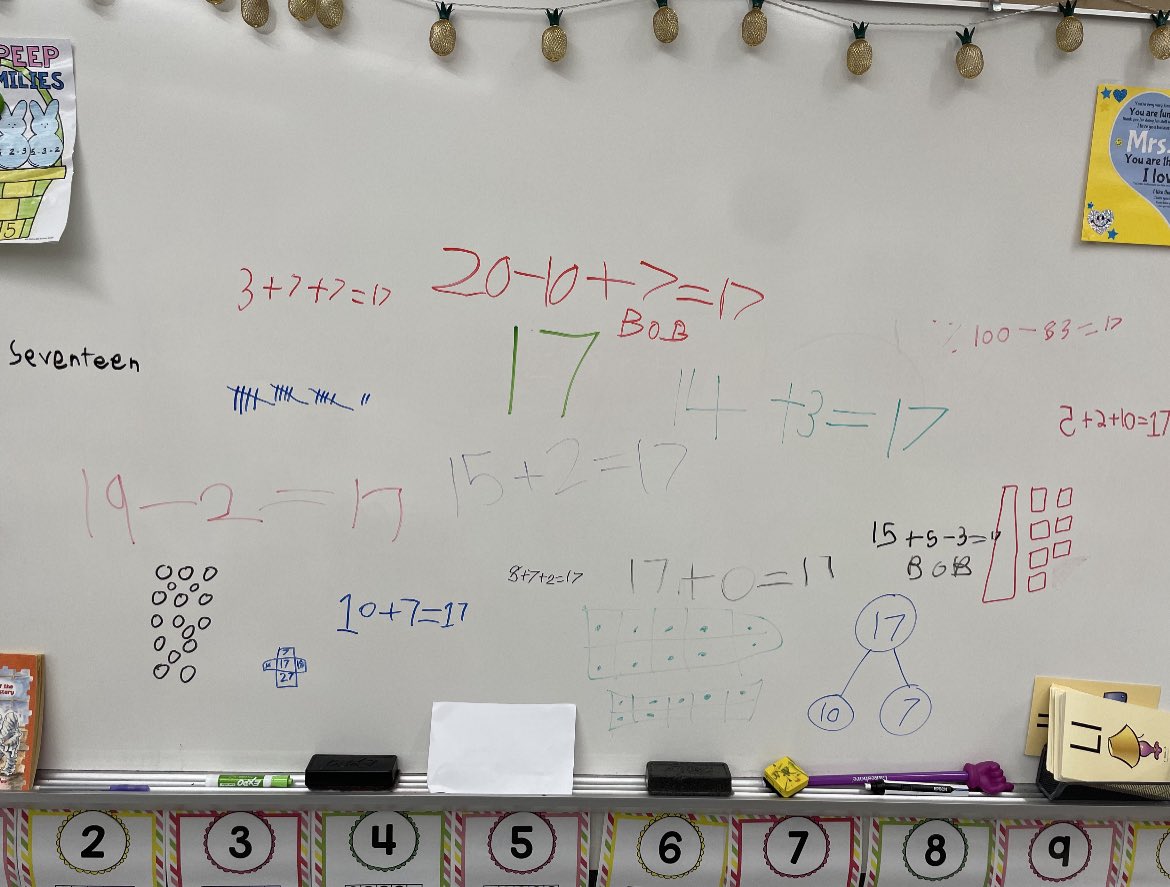 How many ways can you show the number 17? 🤔 #gvlearns <a href="/ConcordGV/">Concord Elementary</a>