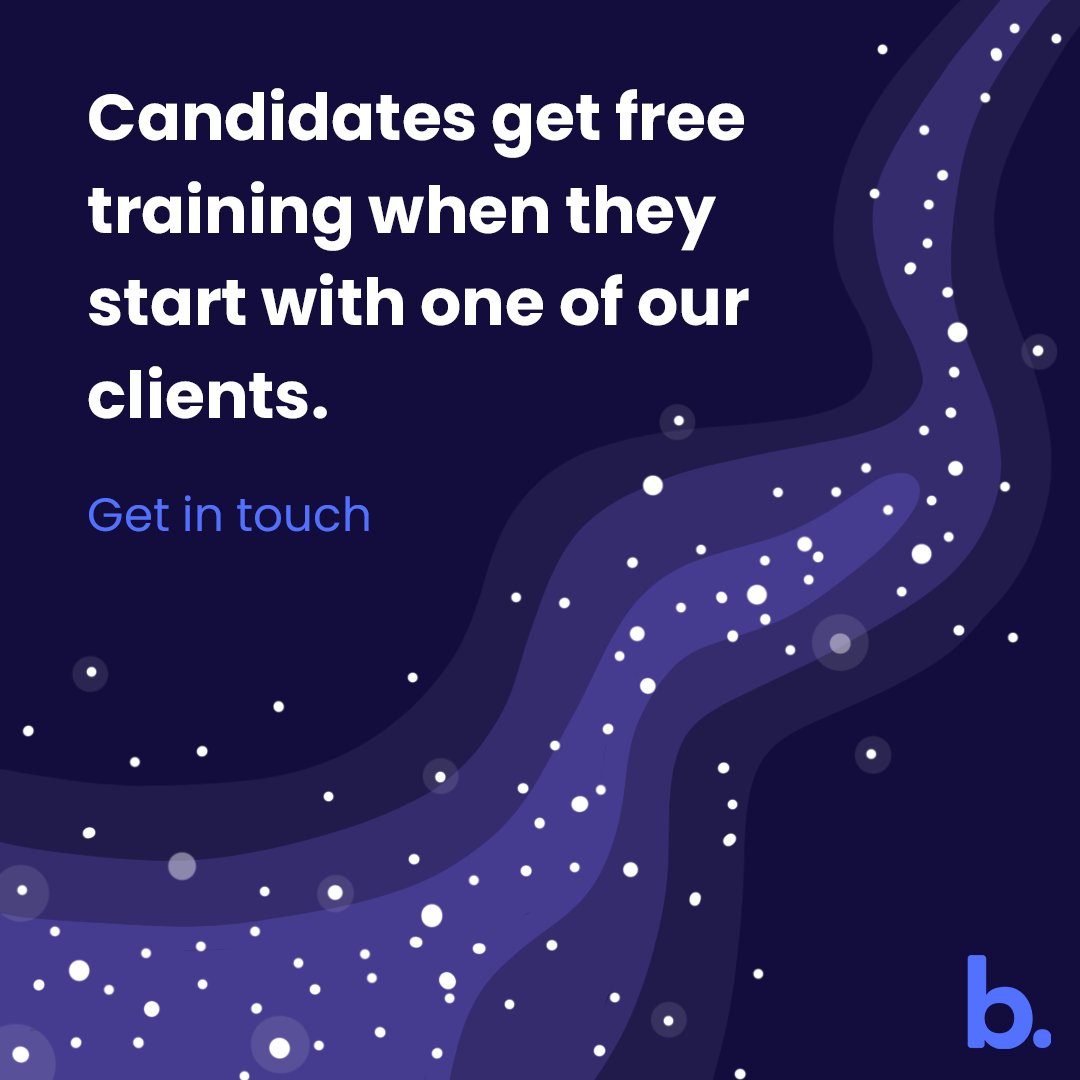 Become a part of our learning and development programme only available when candidates start with one of our clients. Want a fresh approach with development and mentoring added to recruitment? Get in touch with us. 
.
#recruitmenthack #hr #business #development #mentoring