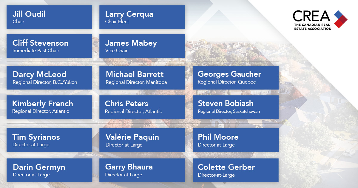 Introducing our 2022-2023 Board of Directors. Thank you for joining us today for #CREAAGM and congratulations to our new Chair and board members! 👇