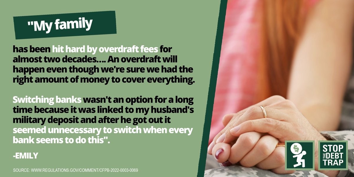 INAssetNetwork's tweet image. Are you a #Veteran or #MilitaryFamily member + have a similar #OverdraftFees story? The @CFPB wants to hear your story. You are not alone. Share your #JunkFees story now: bit.ly/junkfees #StoptheDebtTrap