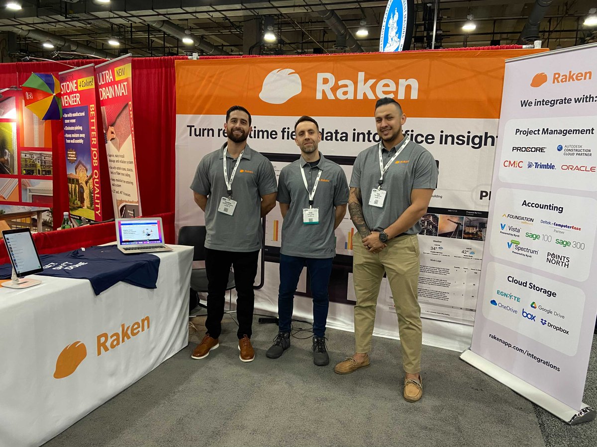 RakenApp's tweet photo. Coming at you live from #INTEX22. π₯
Our team is here and ready to hang! Swing by Booth 1019 to get all your Raken (and construction tech) questions answered.
#AWCICon22 https://t.co/snqLN0yQs2