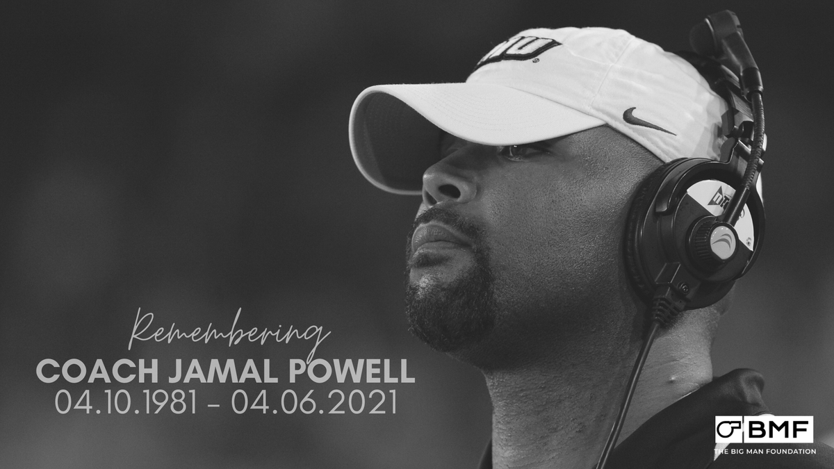 thebigmanfound's tweet photo. Hard to believe it has been one year. We miss you, Coach Powell. We promise to continue your legacy. #BMF https://t.co/GohQCTiWEm