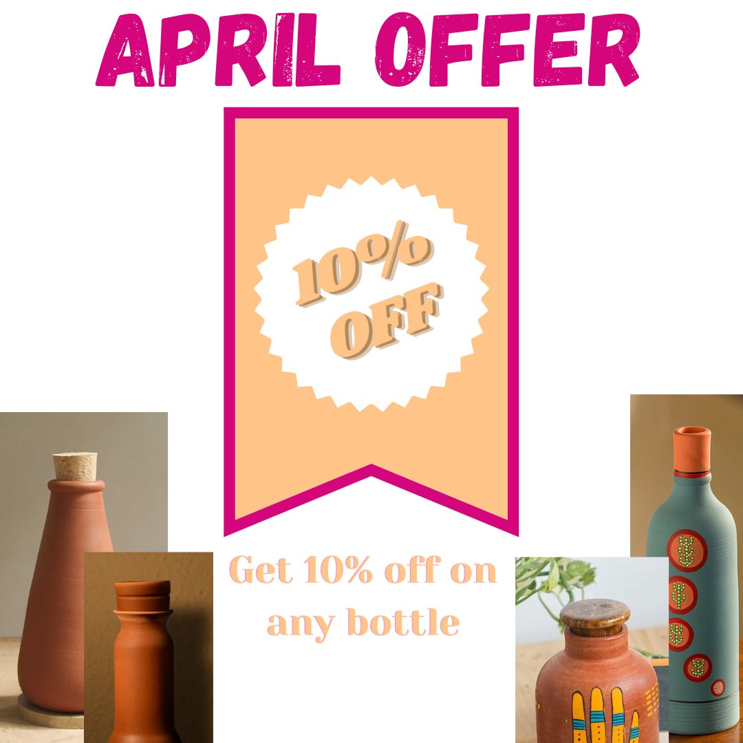 kumbhbottles's tweet photo. April offer is here 🌞....
Get 10% off on any kumbh bottles
#kumbhbottles #handmade #terracottabottles #Apriloffer https://t.co/L3Ot1L47sn