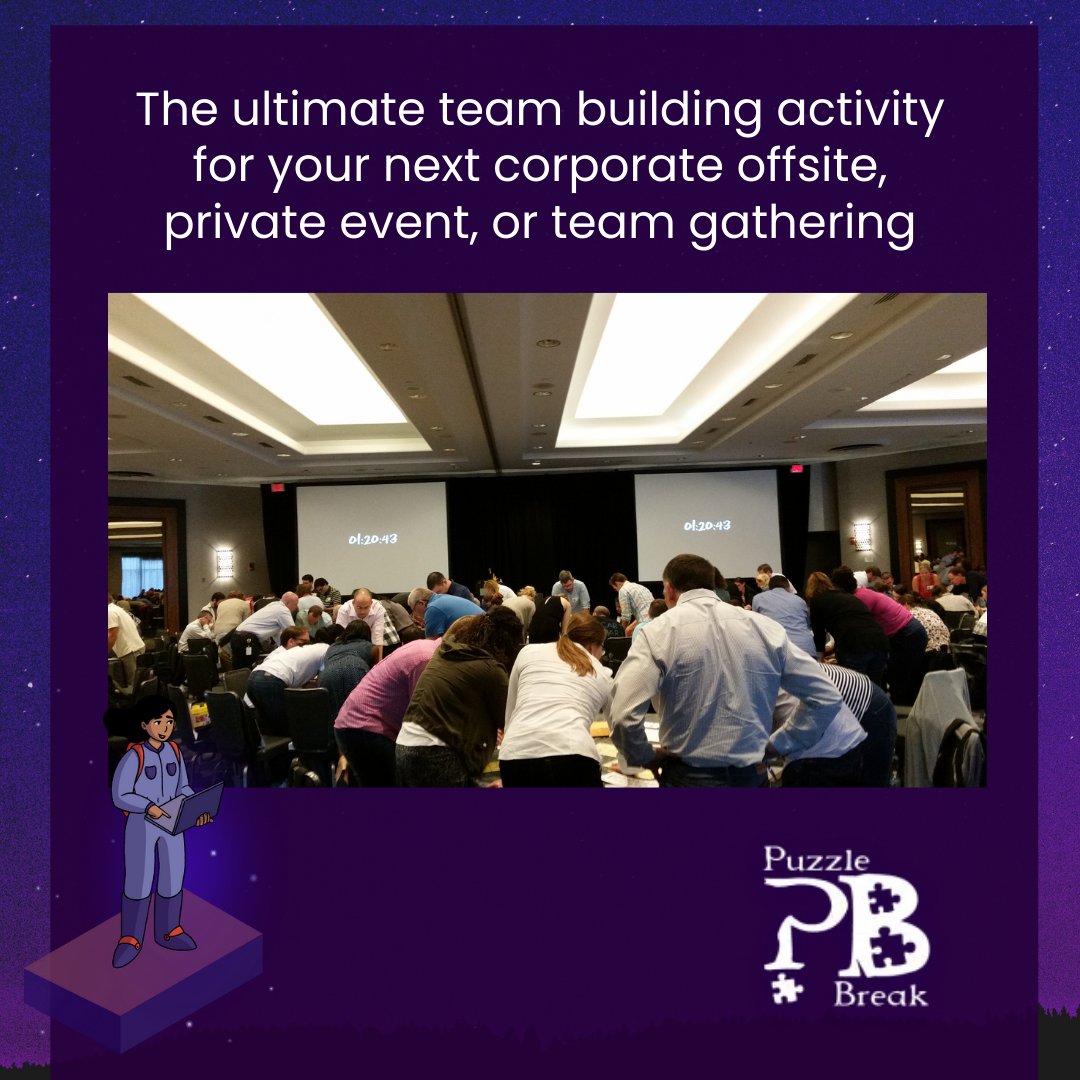 PuzzleBreak's tweet image. Puzzle Break have created the ultimate team building activity for your next corporate offsite, private event, or team gathering. We bring the escape to you. Anywhere.    

Visit our site for more details.
puzzlebreak.us/portable-teamb… 

#funworkplace #escaperoom
