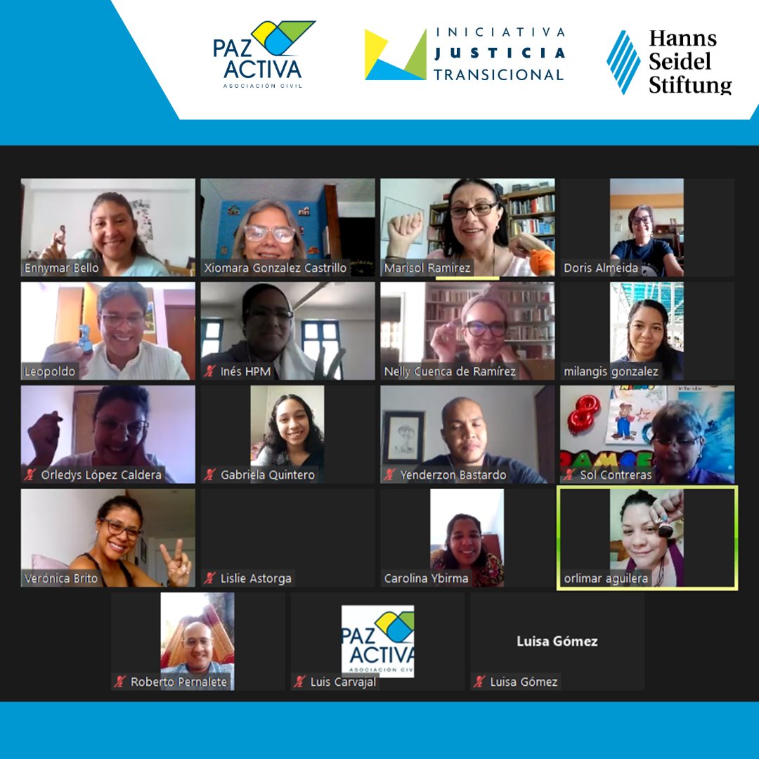 TransicJusticia's tweet photo. Y así culminamos nuestra VII cohorte de Escuelas de Perdón y Reconciliación.
Gracias a este maravilloso grupo.

Recuerda  inscribirte para próximas cohortes a través de https://t.co/LyLstPqhaz

Consulta nuestra bio de Instagram @PazActiva 

#Perdón #Reconciliación #Democracia https://t.co/vwOdmtlyWx