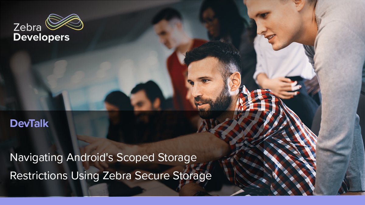 ZebraDevs's tweet photo. For our next DevTalk you'll be introduced to our new proprietary tool, Secure Storage Manager (SSM). SSM provides #APIs designed to allow two or more #Android apps to securely share data. Register now! April 20 10 am CDT https://t.co/e8gN0GVRln https://t.co/kFPS0HF3uv