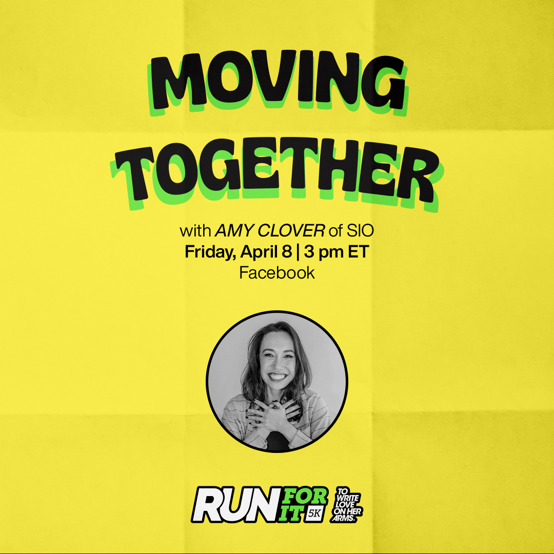 Our next Moving Together session is with Amy Clover of <a href="/StrongInsideOut/">Amy Clover</a> on Friday (April 8). This will be an all-levels, all bodies welcome movement session. Watch live on Facebook starting at 3 pm ET: wrt.lv/3NPzmXS.

#RunForIt5k