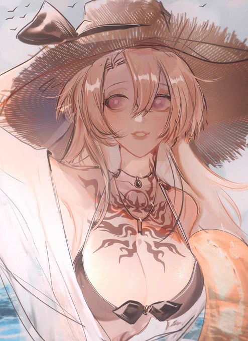 單純想畫🥺👉🏻👈🏻swim suit lucy
hehe 