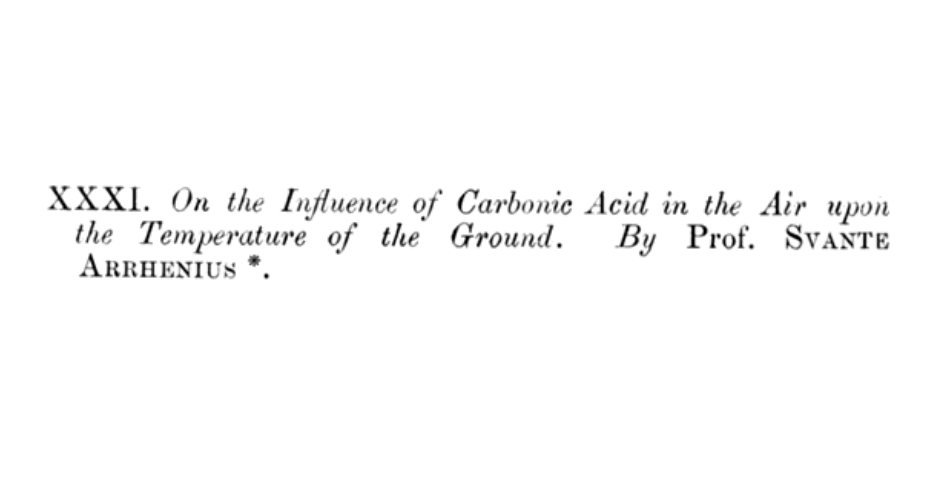 Fun fact: Svante Arrhenius, best known to students for his work on chemical kinetics, provided a prediction of CO2-induced climate change... in 1896! 

He predicted poles would warm fastest, and at 420ppm CO2 global heating of ~3C. Amazing stuff.
