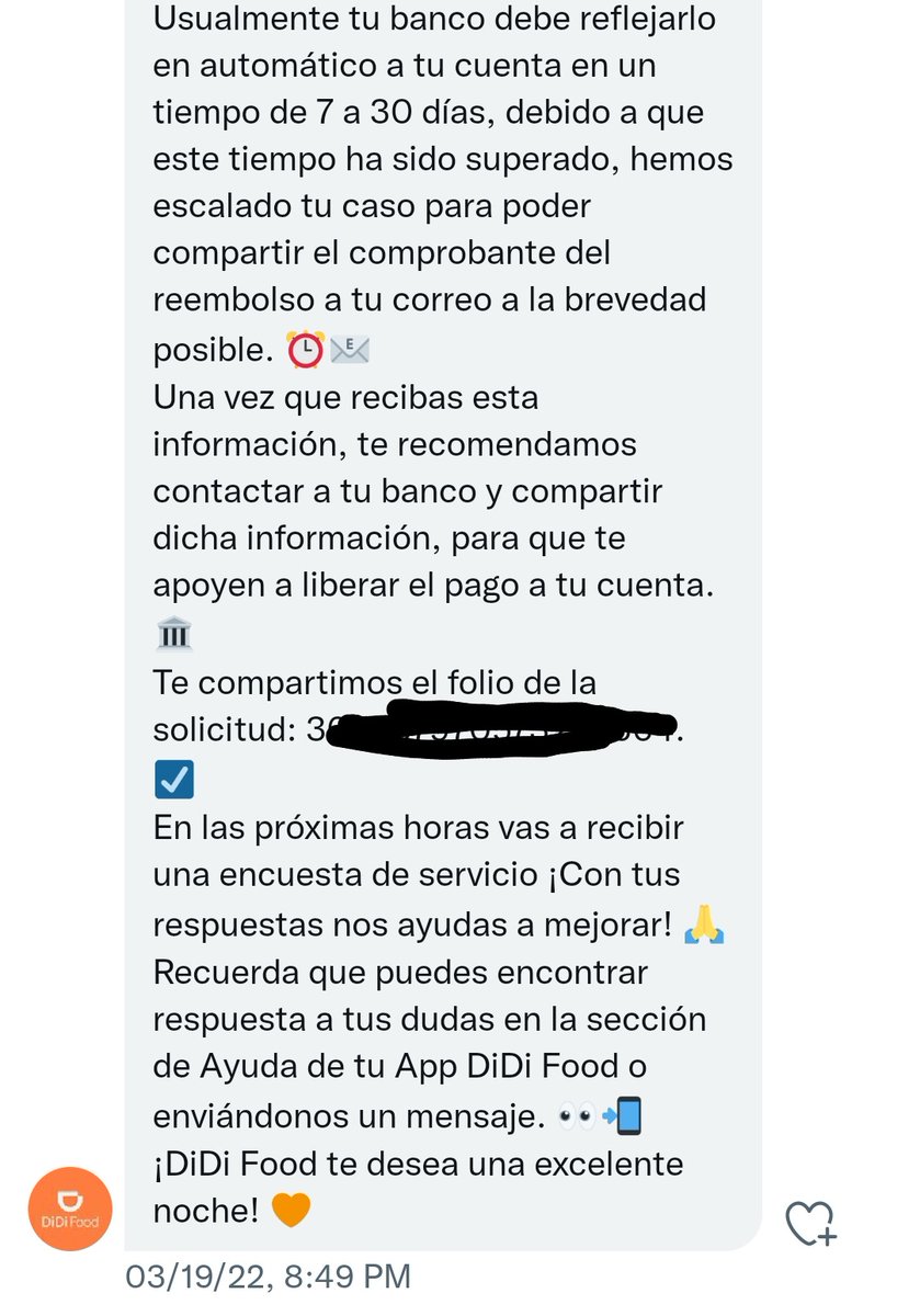 Isma2811's tweet photo. @DidifoodMX 2 meses y 20 días esperando a que me reembolsen mi dinero. Si me van a enviar mi comprobante o qué? No ha llegado nada a mi correo. https://t.co/vjCQhfS42s