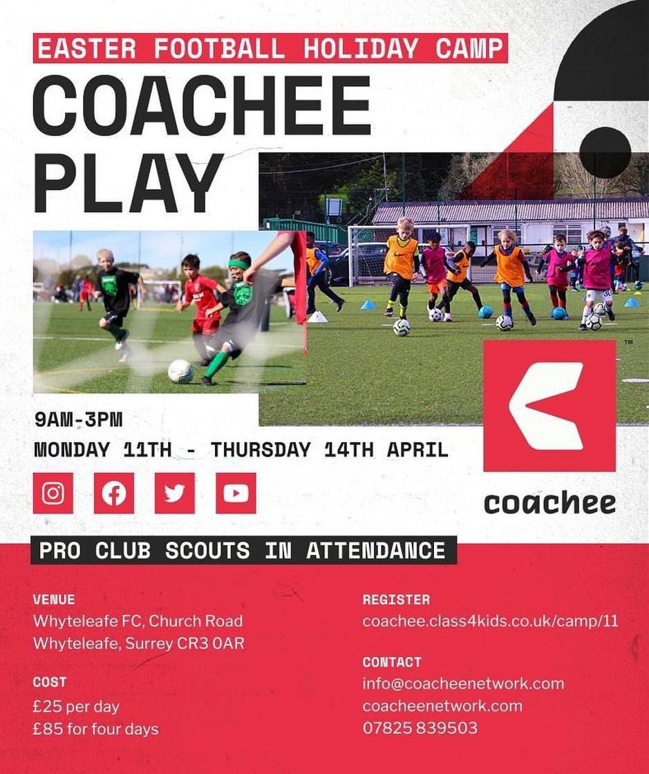 CoacheePlay's tweet photo. EASTER HALF TERM CAMP!!

Ideal for Boys &amp; Girls Aged 4-12

✅ FA &amp; UEFA Coaches
👀 Professional Club Scouts In Attendance
🗓 11th-14th April
⏰ 9am-3pm
💷 Discounts Available 
👌 3G Pitch
⚽️ Safe &amp; Fun Environment

LIMITED SPACES AVAILABLE!

Please RT &amp; Share https://t.co/LmI2RLRVTP