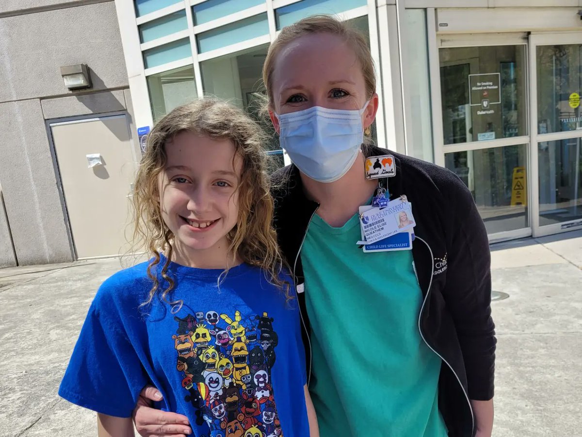 AbbysArmyNC's tweet photo. Duke Donation Day! π (w my girl Abby!) After an appt @ Duke, we stopped by the Children's Hosp to drop off a carload of toys, Easter items, & everything in between! Even got to see Abby's bestie, Nicole (& Robin!) Thx for all of your donations!!ππ#abbysarmync #noonefightsalone https://t.co/v3FXGcGfrP