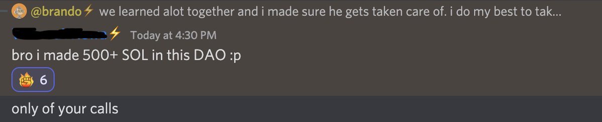 0xBrando's tweet image. 500+ SOL in 3 months since he's joined @IntegrityDAO⚡️ 

it's all about having a healthy mindset + community.

grateful to those who have grown with us,
looking forward to welcoming some new members!

Integrity for the W
LFG⚡️