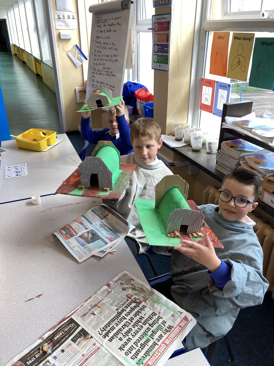DrakePrimary's tweet image. Year 3 pupils are very proud of their Anderson shelters. @ReachSouth1