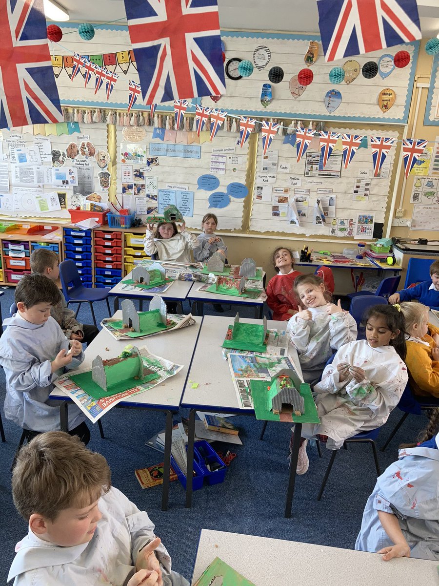 DrakePrimary's tweet image. Year 3 pupils are very proud of their Anderson shelters. @ReachSouth1