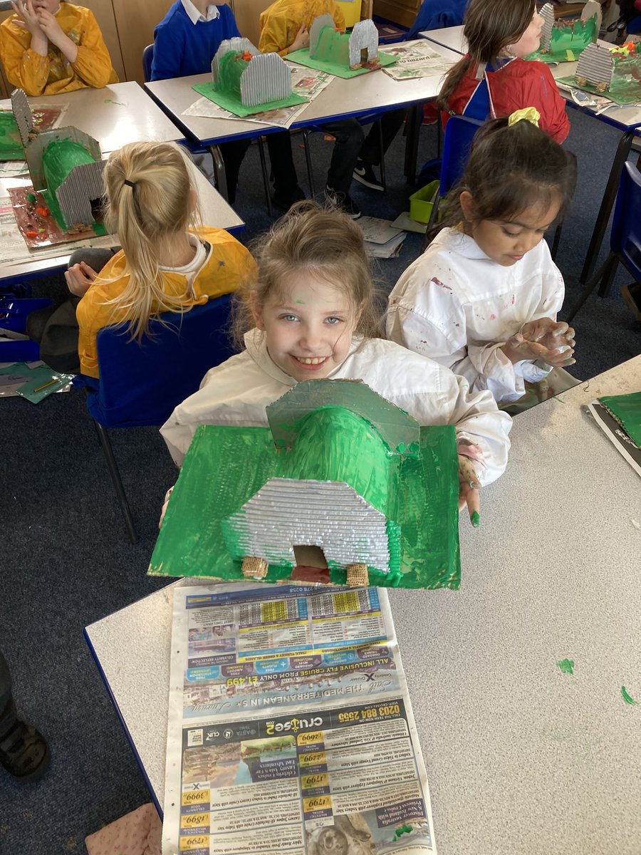 DrakePrimary's tweet image. Year 3 pupils are very proud of their Anderson shelters. @ReachSouth1