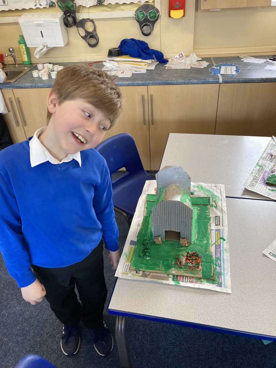 DrakePrimary's tweet image. Year 3 pupils are very proud of their Anderson shelters. @ReachSouth1