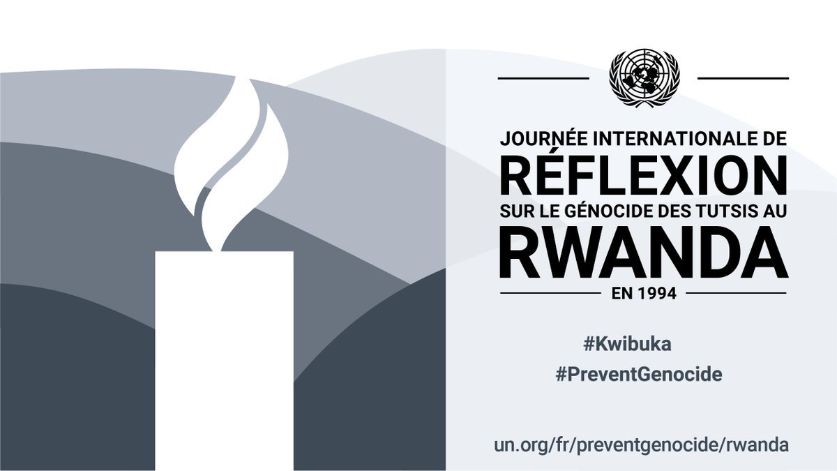 ONU_fr's tweet photo. 28 ans après le génocide perpétré contre les Tutsis au Rwanda, nous rendons hommage à ceux qui ont été assassinés &amp; méditons sur la souffrance de ceux qui ont survécu.

Apprenez-en plus sur la Journée internationale de réflexion : https://t.co/dSKkWCLRTJ #Kwibuka #PreventGenocide https://t.co/dutFAjppnd
