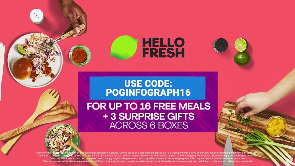 Thanks to <a href="/HelloFresh/">HelloFresh US</a> for sponsoring our latest video! Try out my favorite meal kit service and use code POGINFOGRAPH16 for up to 16 FREE MEALS + 3 surprise gifts across 6 HelloFresh boxes, plus free shipping at strms.net/TISHelloFresh #ad #HelloFreshPics