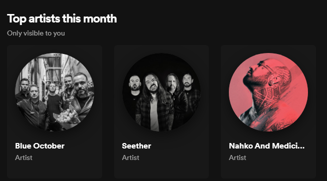 JosephGoulette's tweet photo. @blueoctober On the other side of that, my Least listened to, because I fall apart whenever I hear them, but keep them deep inside my heart upon a hill...
18th floor Balcony [It's Just Me], Congratulations, Amazing [Calling you] https://t.co/2SOWrb2BKy