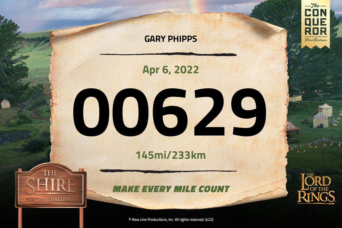 garybear86's tweet image. Setting off from the Shire to Mordor today... #LOTR #TheConquerorChallenge
