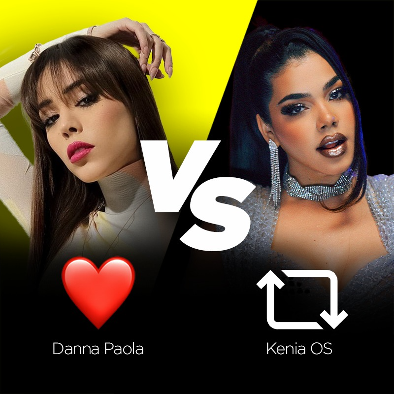 trebelmx's tweet photo. ¡Llegó la hora de la verdad! 🔥 ¿@dannapaola o @keniaos ? Vota con like si eres #TeamDannaPaola o vota con retweet si eres #TeamKeniaOs y no olvides descargar la playlist con los éxitos de ambas ✨✨ https://t.co/B2vX0jFav6