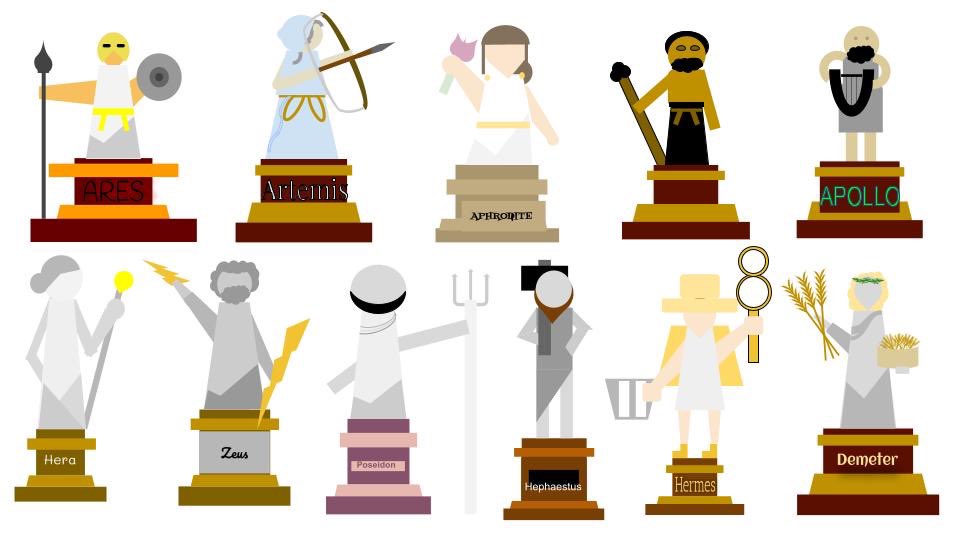 Origamimom's tweet photo. @shapegrams My students made modifications to The Statue of Liberty Shapegram to create Greek gods and goddesses for our trading cards. They did a great job! https://t.co/CyeWFtOtgN