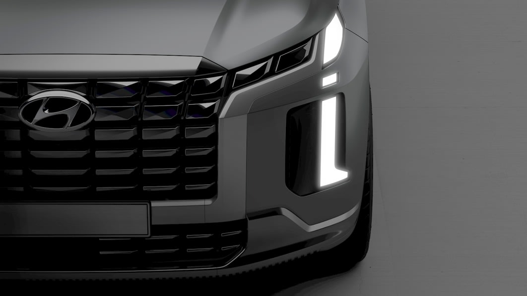 The refreshed 2023 @Hyundai Palisade is coming to the New York Auto Show, and teaser images reveal quite a bit: bit.ly/3DUoGTi