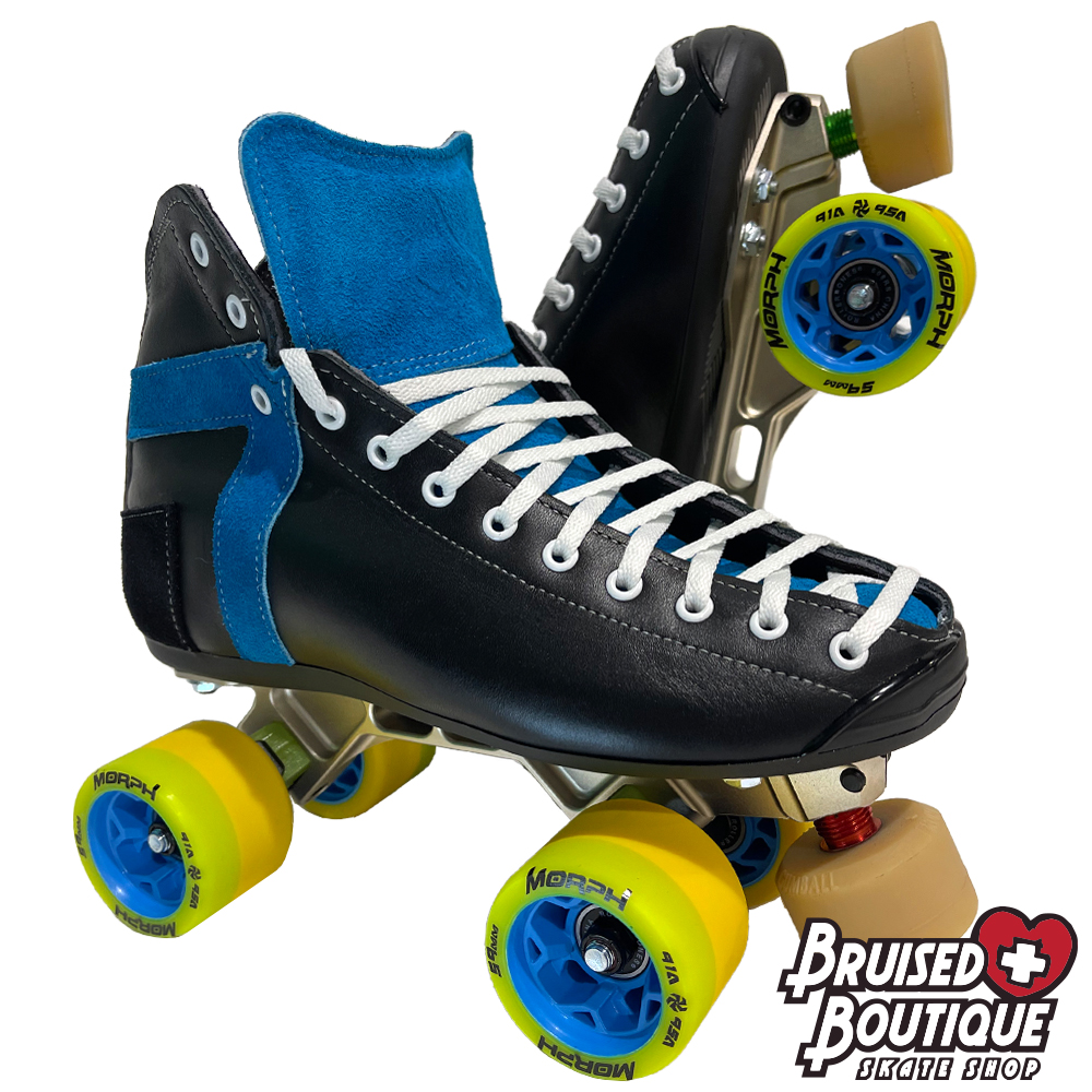 Custom Black and Blue <a href="/AntikSkates/">Antik Skates</a> AR2 Arius with Dual-Durometer Morph wheels = total floor control
💙🖤
bruisedboutique.com/onlinestore/in… #customskates