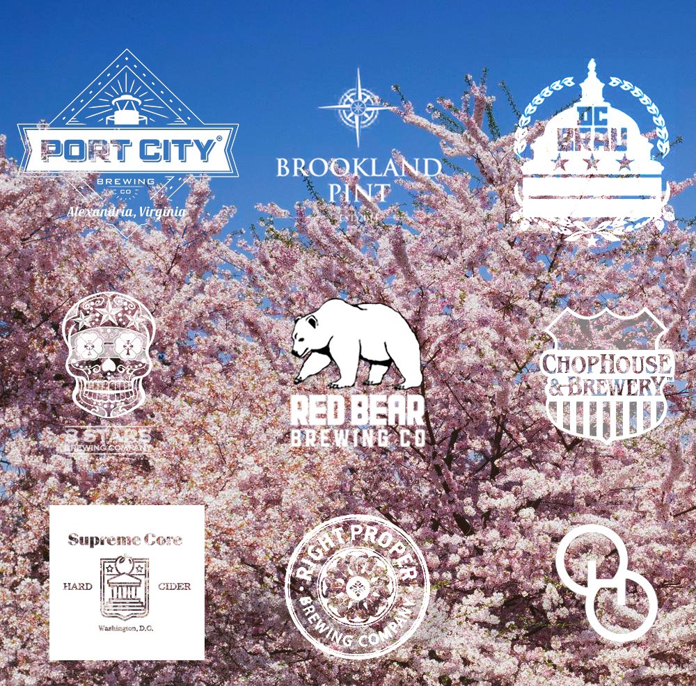 CityBrewTours's tweet photo. It’s Cherry Blossom season in Washington, D.C.! To celebrate this beautiful time of year, why not sip a beer and take in the sights and smells on one of D.C.’s craft brewery patios? Check out our DC site for upcoming tour dates 🌸🍻🚐 https://t.co/MHkvCjiqsj