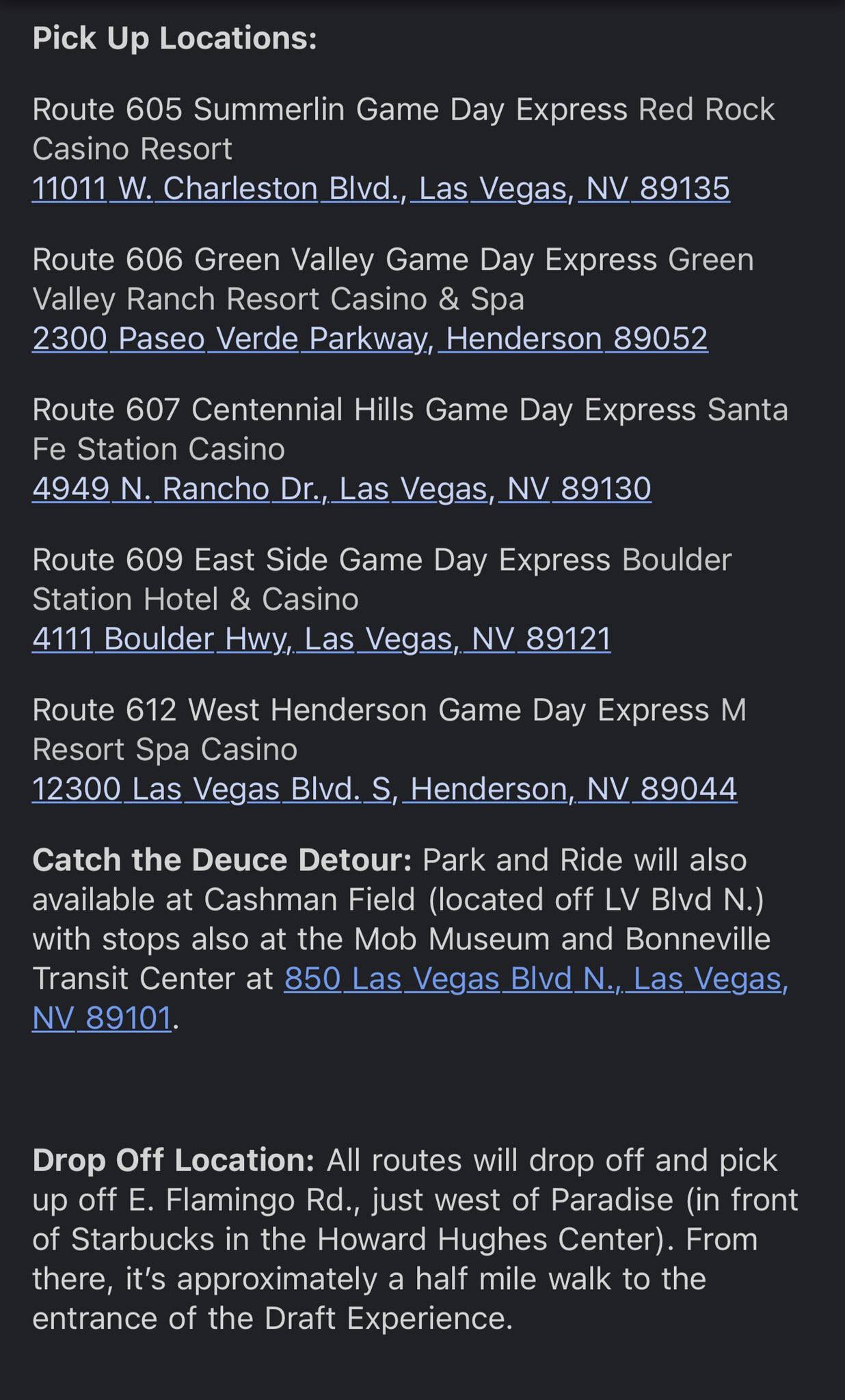 Mick Akers on Twitter "The RTC’s Game Day Express will be in operation for the NFL Draft
