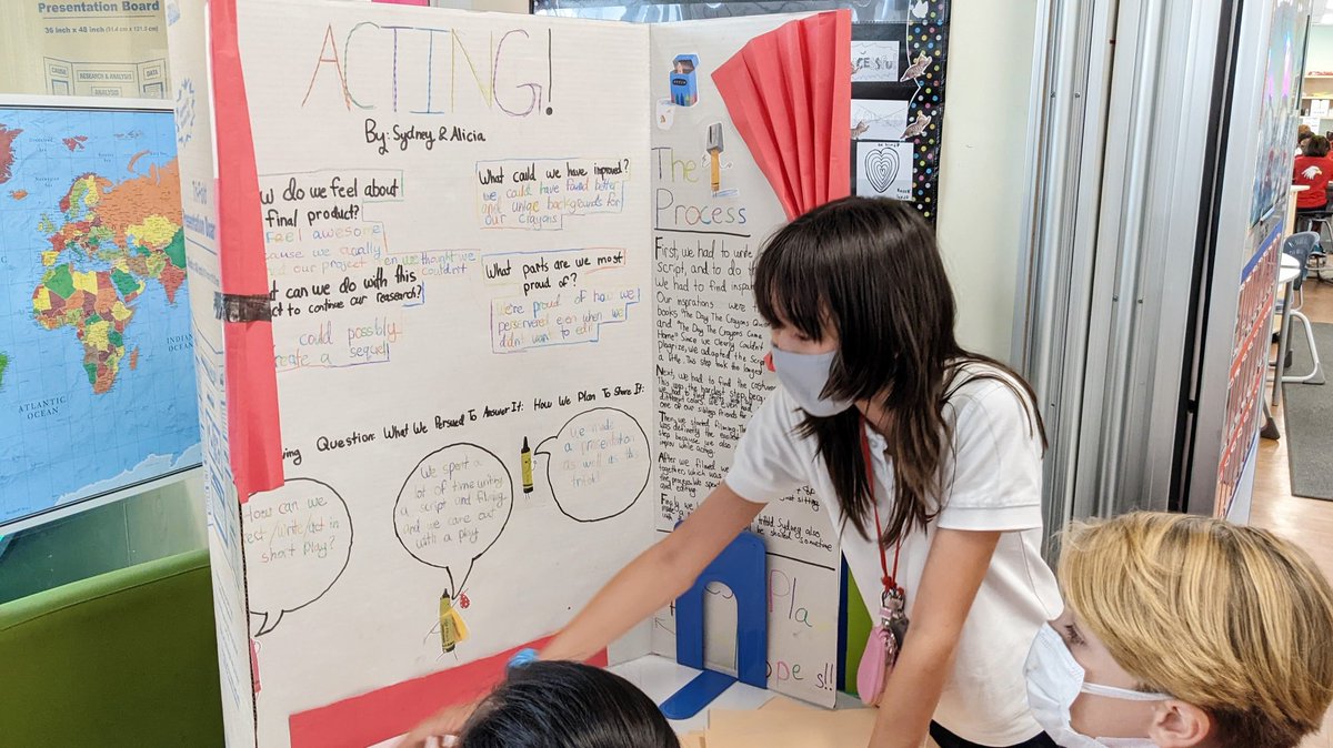 Topics G5 Ss focused on for their #PersonalizedInquiry projects showcased. (1) Sign language (2) Designing a  #Minecraft board game (3) Sewing (4) Acting 

#inquiry #personalizedlearning #freeinquiry #ltt #pblchat #pbl #projectbased #AppleEDULeaderChat #googleei #sasedu