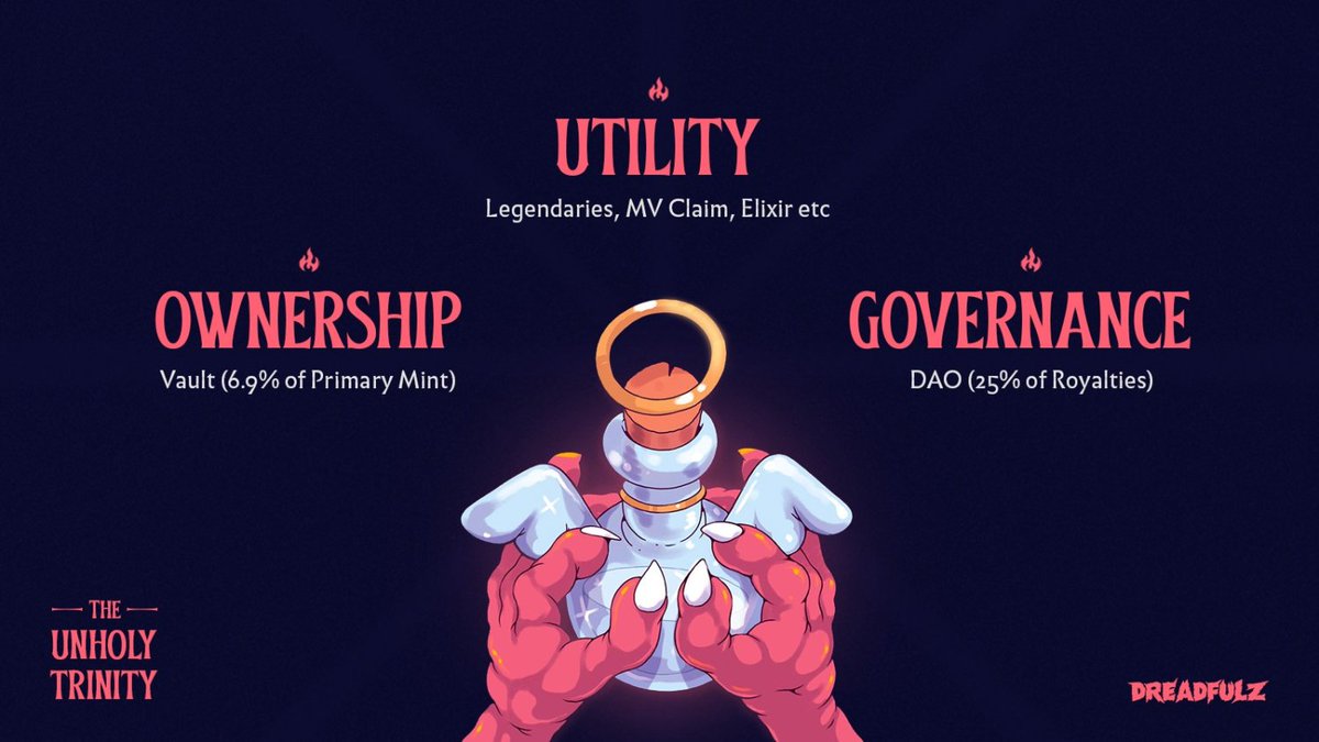 51% Staked and Earning $DREAD

Here are some things you can spend/burn your $DREAD for in the coming month:

🔥 WL Allocations
🔥 3D Dreadfulz
🔥 Legendary Auctions