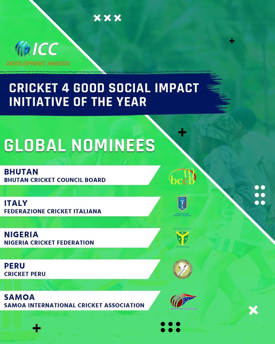 Congratulations to <a href="/cricket_peru/">Cricket Peru Official</a> on winning the Americas regional ‘ICC Cricket 4 Good Social Impact initiative  of the year’ award. They will now contend as Global nominees. Best of luck team Team Peru! Excellent work!